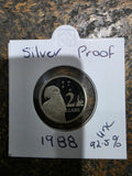1988 $2 Silver Proof Coin