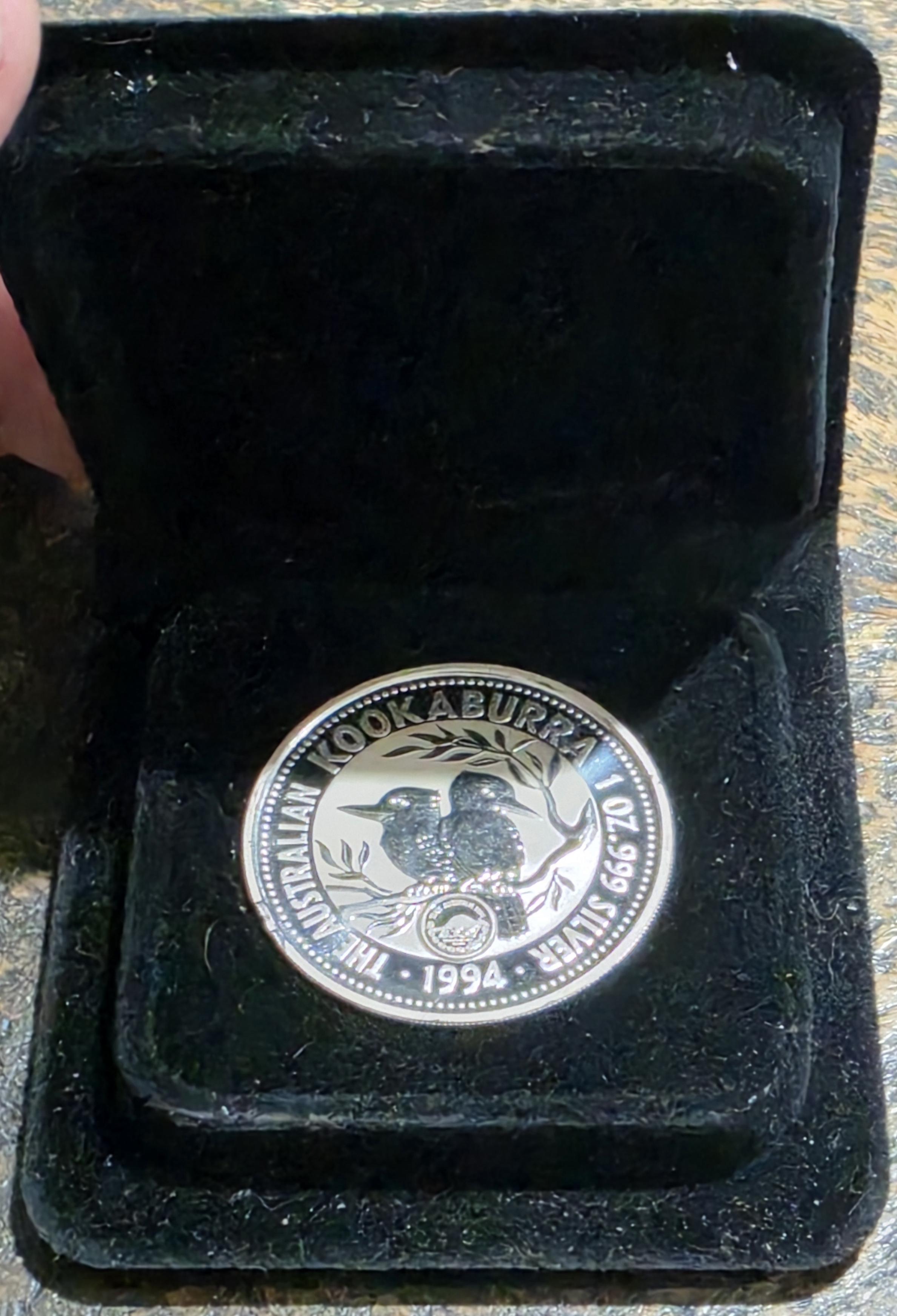 1994 1oz .999 silver Australian Kookaburra