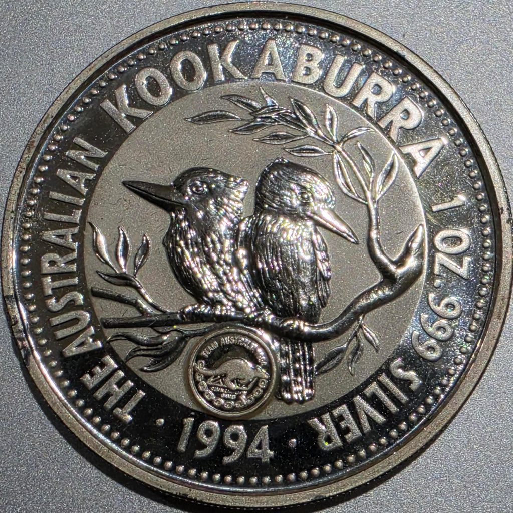 1994 1oz .999 silver Australian Kookaburra