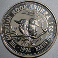 1994 1oz .999 silver Australian Kookaburra