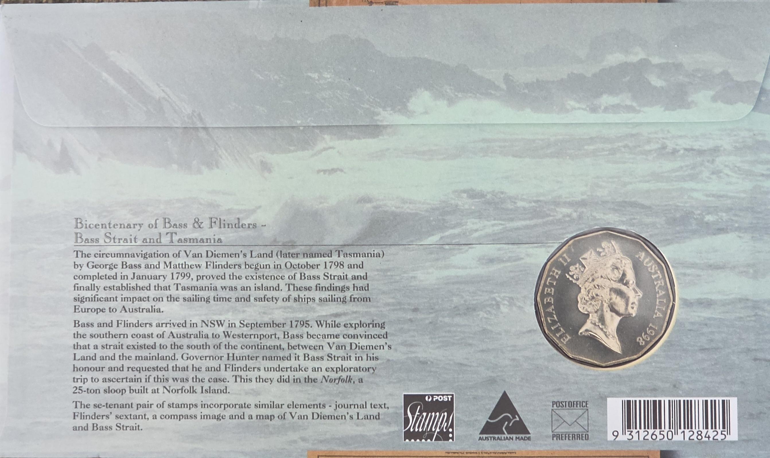 1998 Bass and Flinders 50c PNC