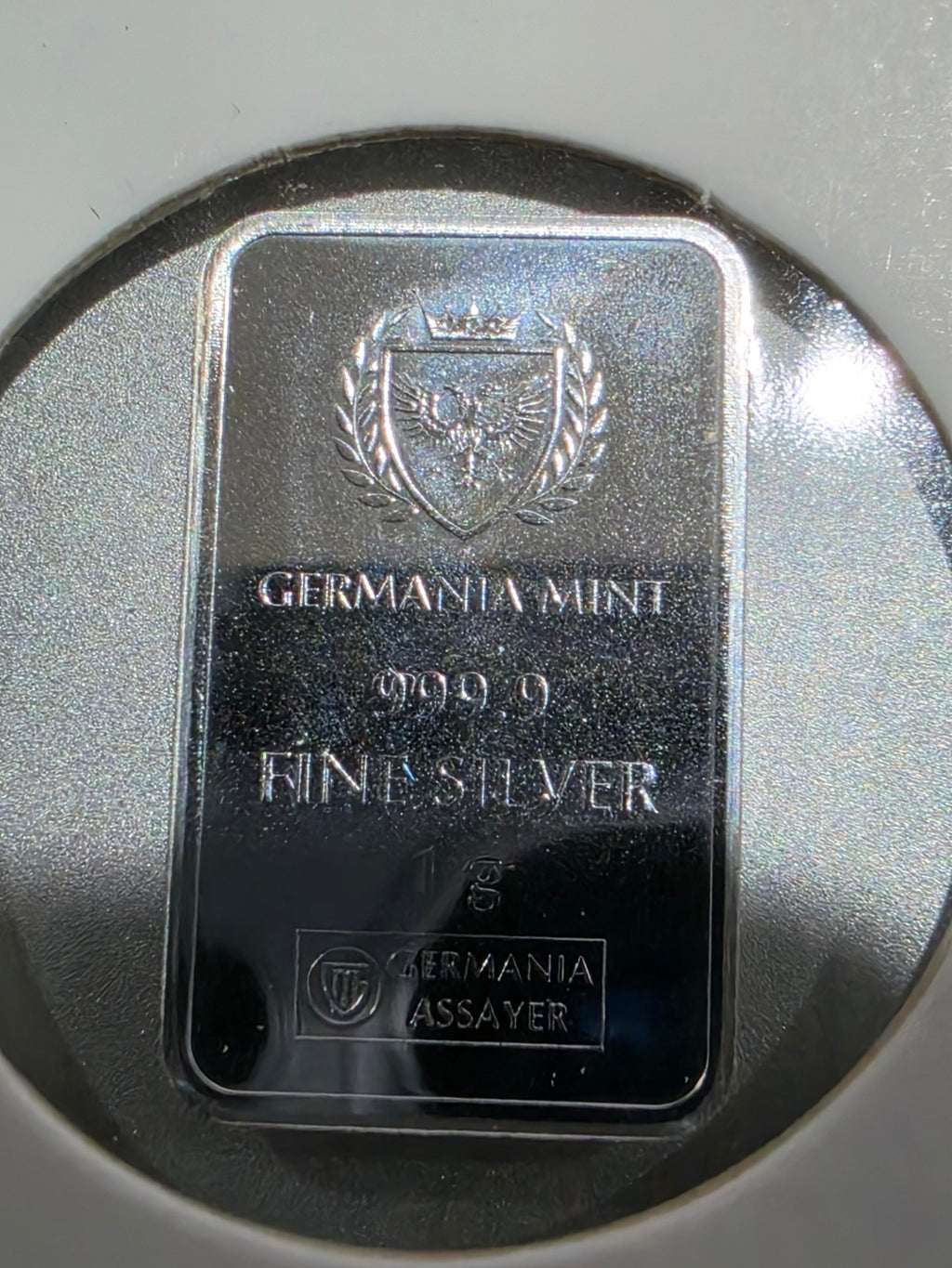 1 Gram Silver Germania Mint Bar - 1 Gram 999.9 FINE Silver Bullion Bar
