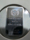 1 Gram Silver Germania Mint Bar - 1 Gram 999.9 FINE Silver Bullion Bar