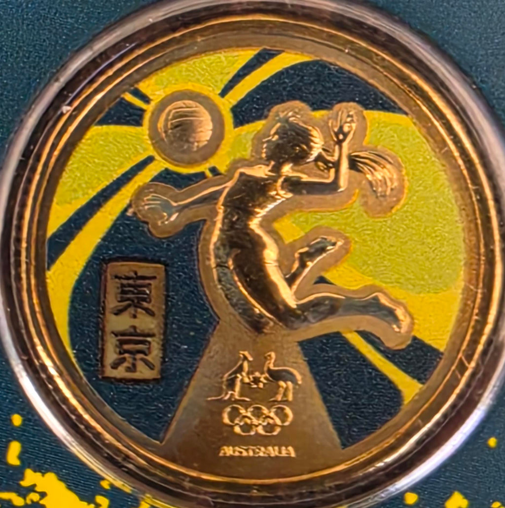 2020 Australian Olympic Team $1 coloured coin