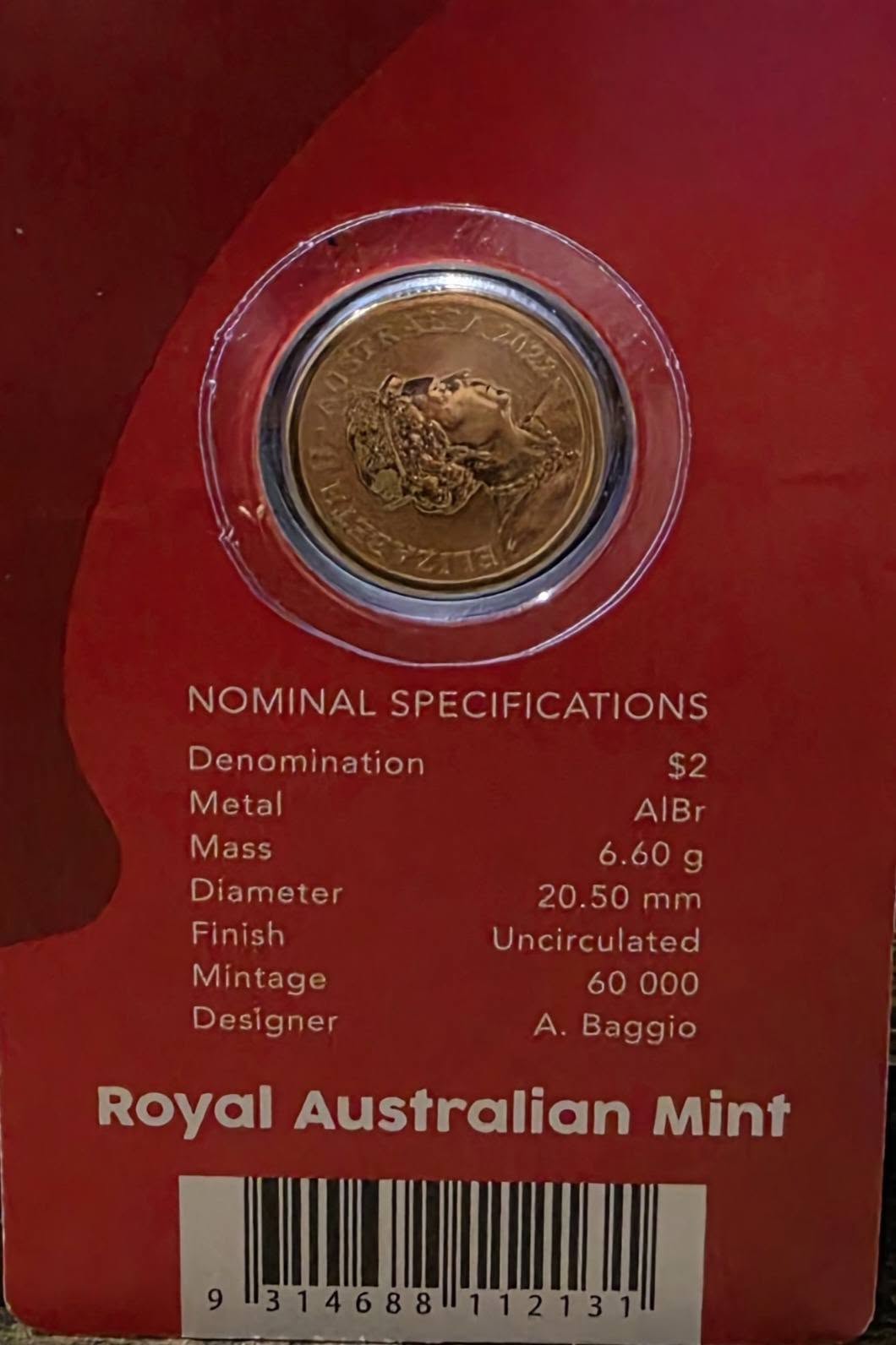 2022 carded $2 red poppy