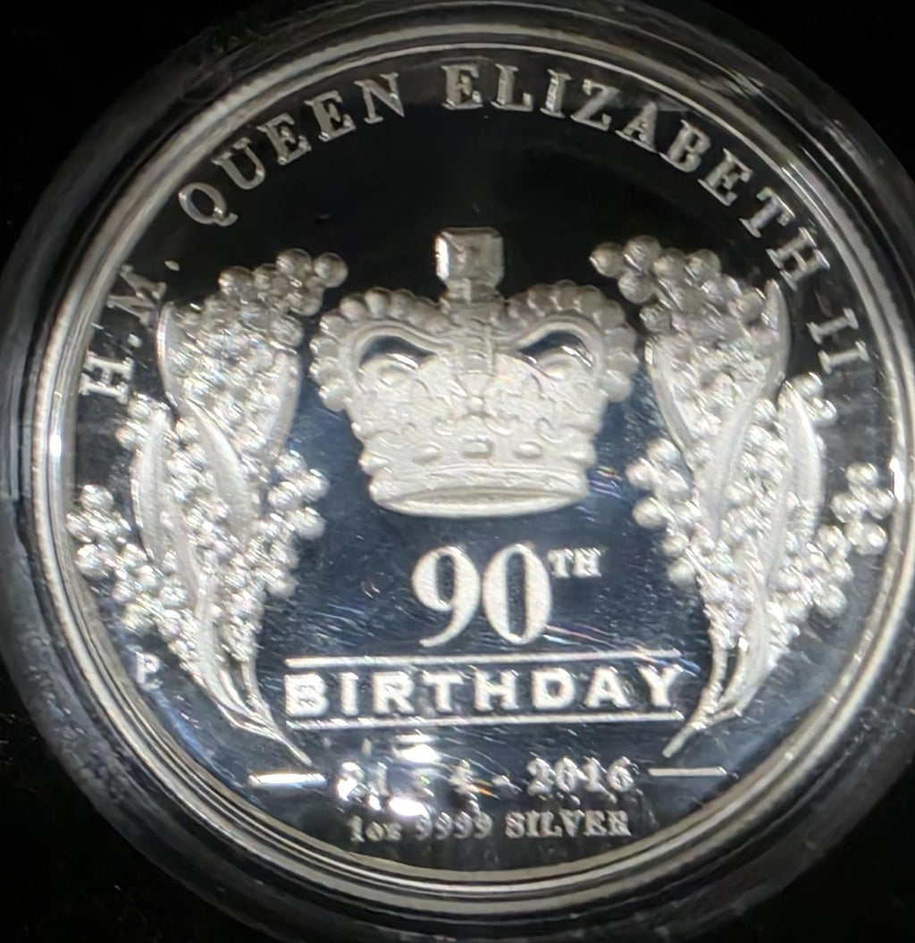 1 oz silver queens 90th birthday