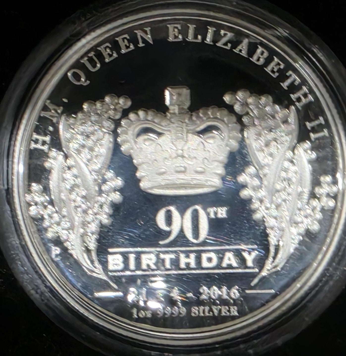 1 oz silver queens 90th birthday
