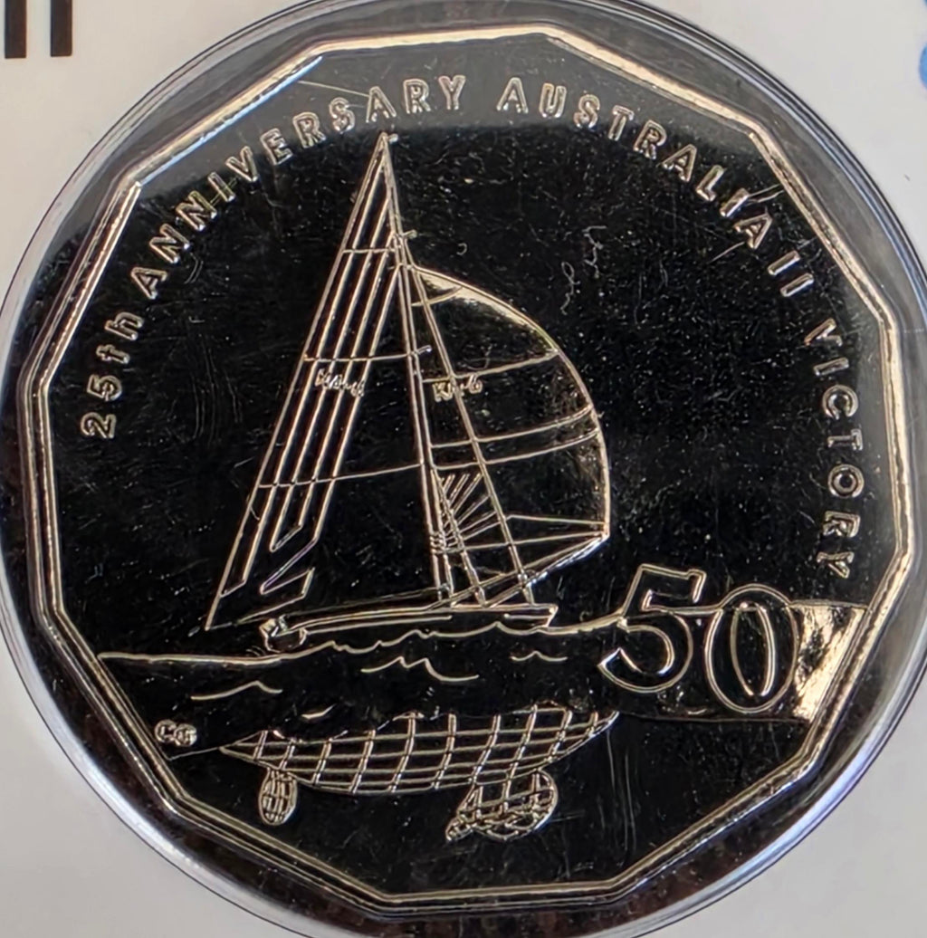 25th Anniversary Australia 2 victory 50c coin