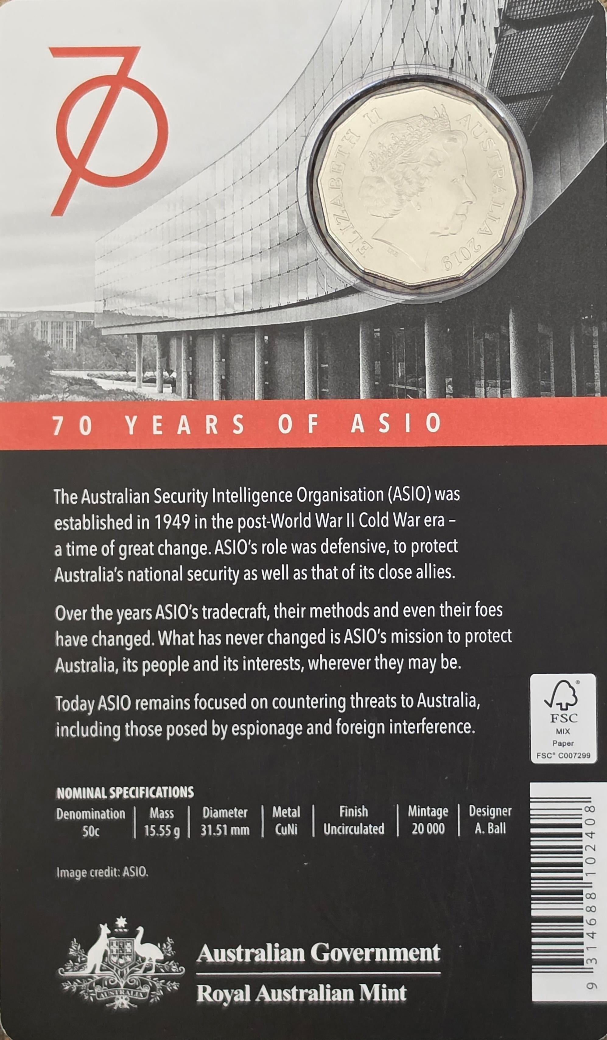 2019 Australian Spies and Spooks PNC
