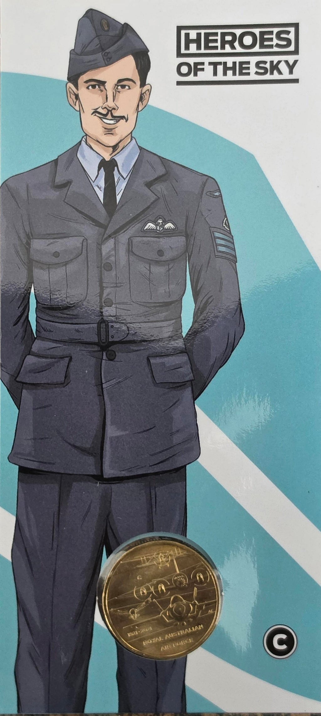 2021 $1 coin from the "Heroes of the Sky" series, honoring Pilot Officer Rawdon Hume Middleton VC.