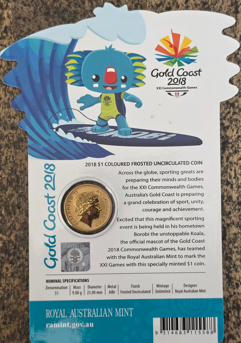 2018 Borobi coloured coin