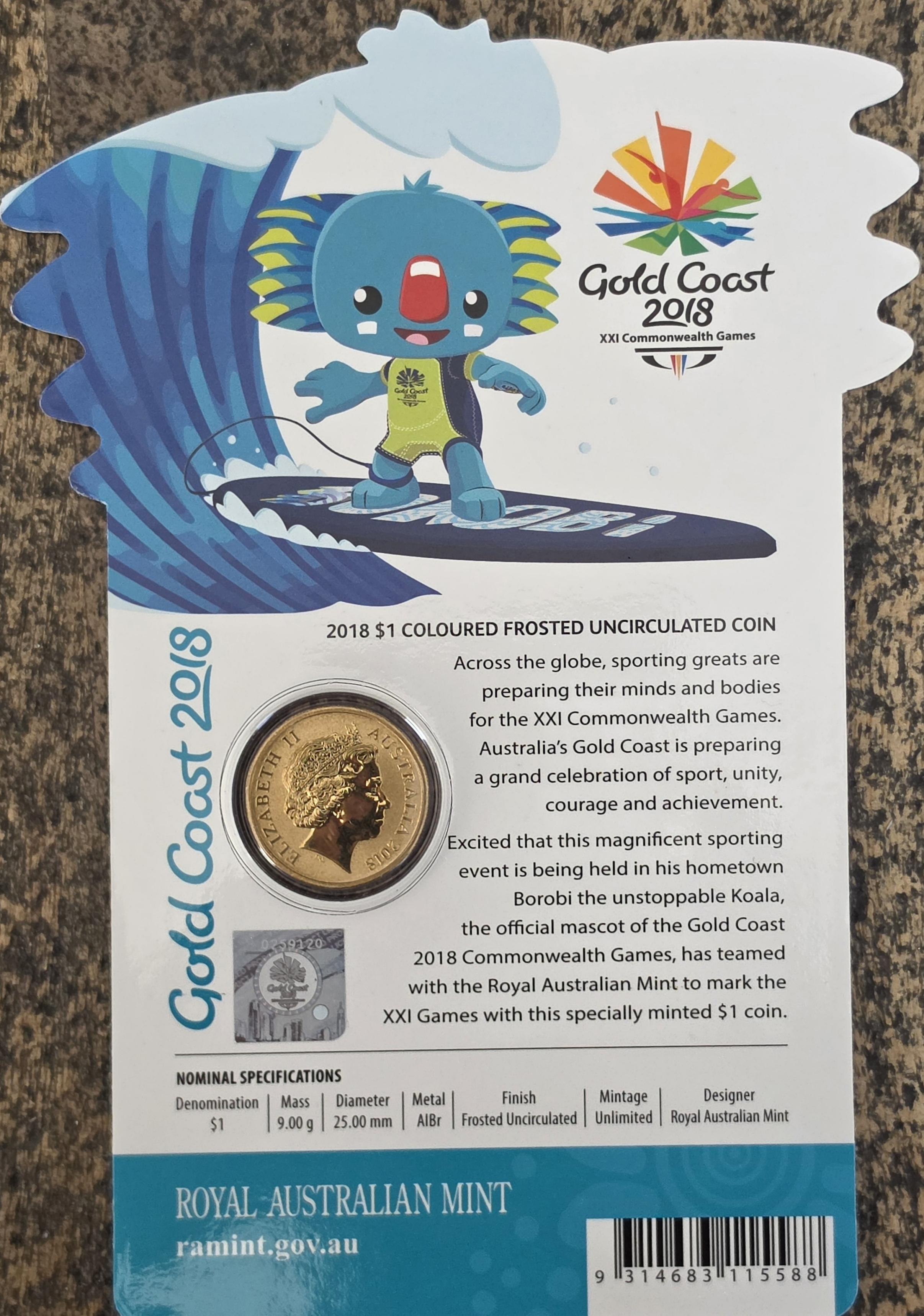 2018 Borobi coloured coin
