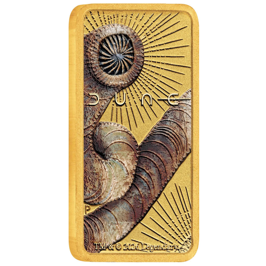 Dune 1g Gold coloured Minted Bar