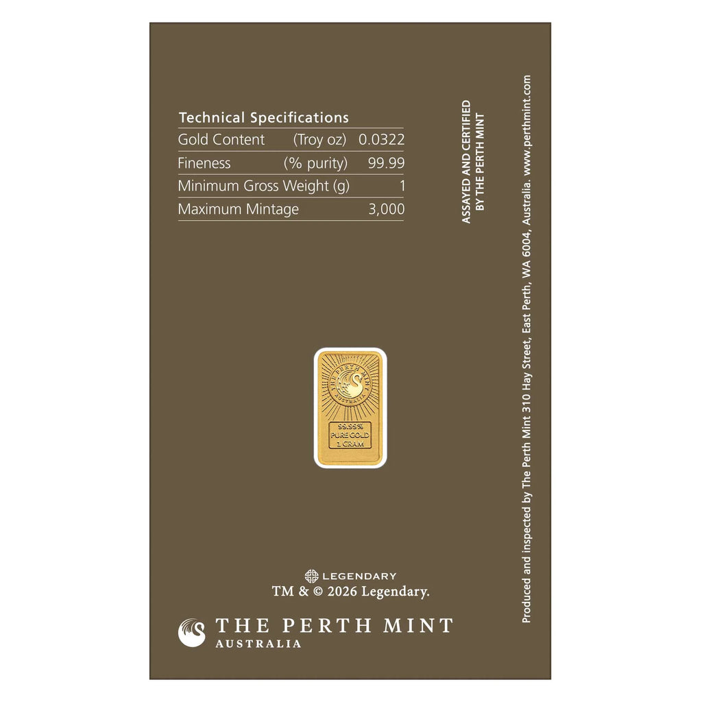 Dune 1g Gold coloured Minted Bar