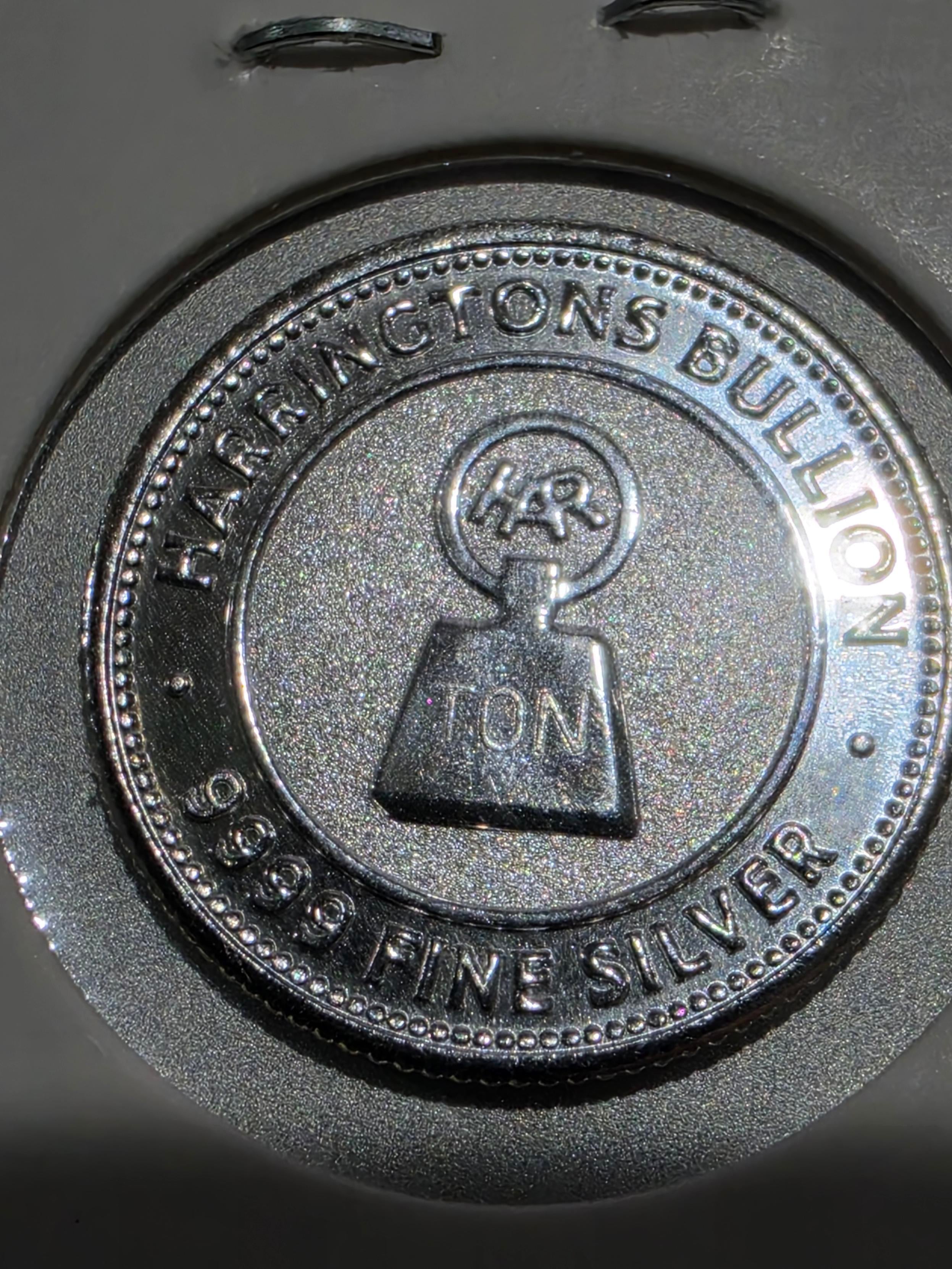 Harringtons 1/10 troy ounce 9999 fine silver
