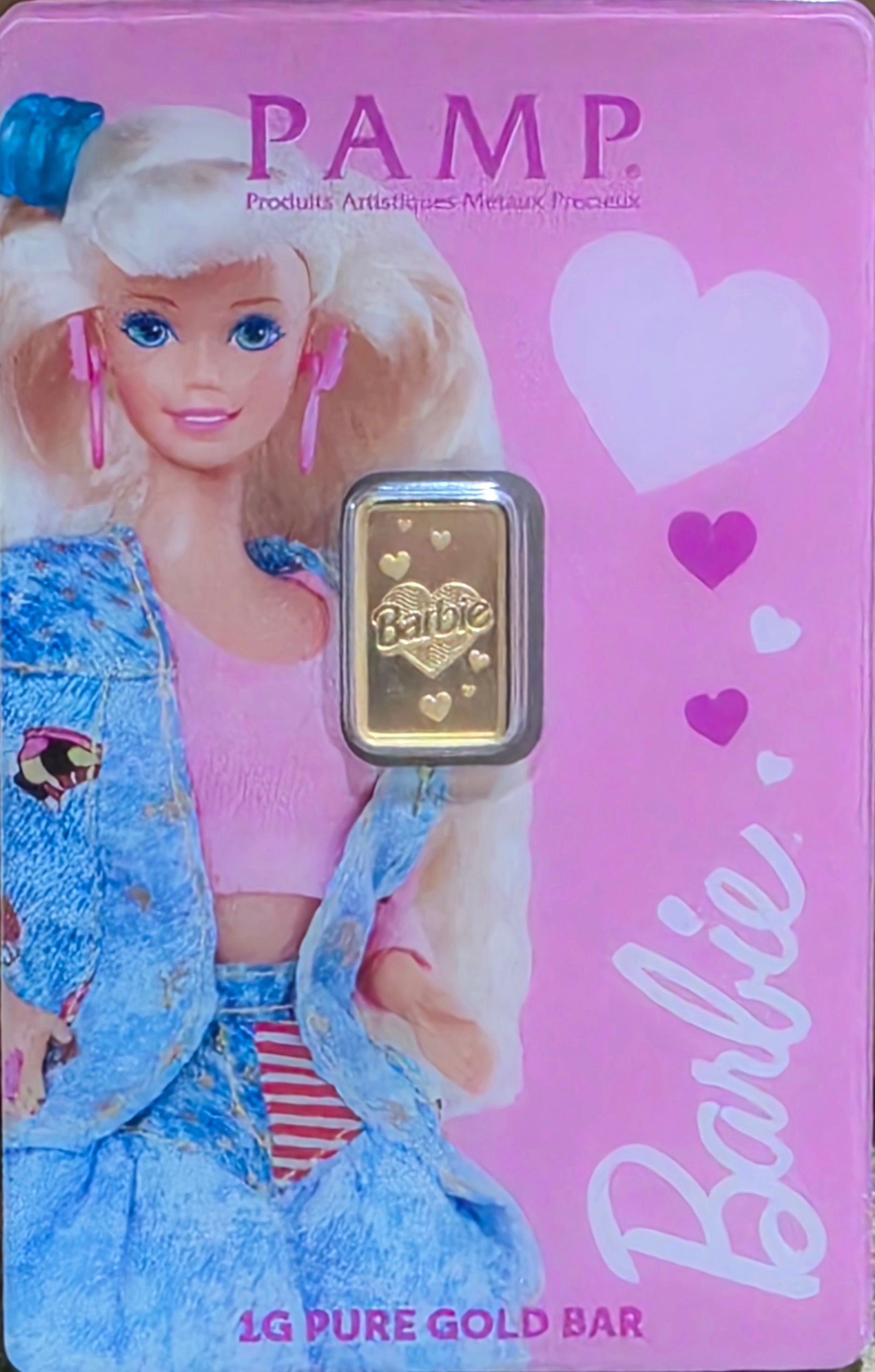 PAMP Barbie 1gram gold bar