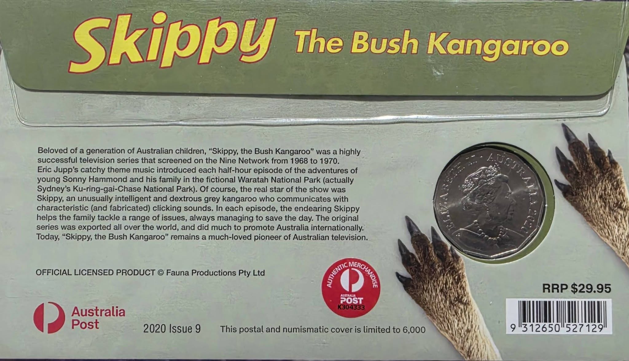 2020 Skippy coloured 50c PNC