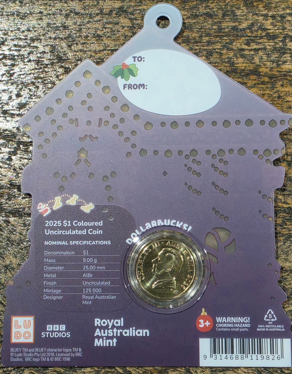 2025 Bluey coloured uncirculated coin