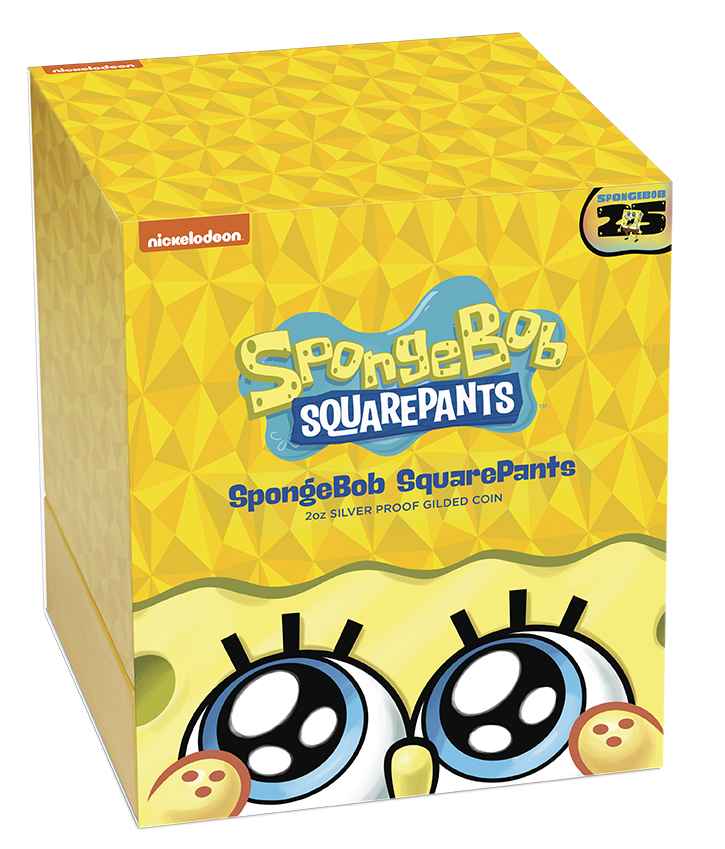 2024 Spongebob Squarepants 2oz Silver Proof Gilded Coin