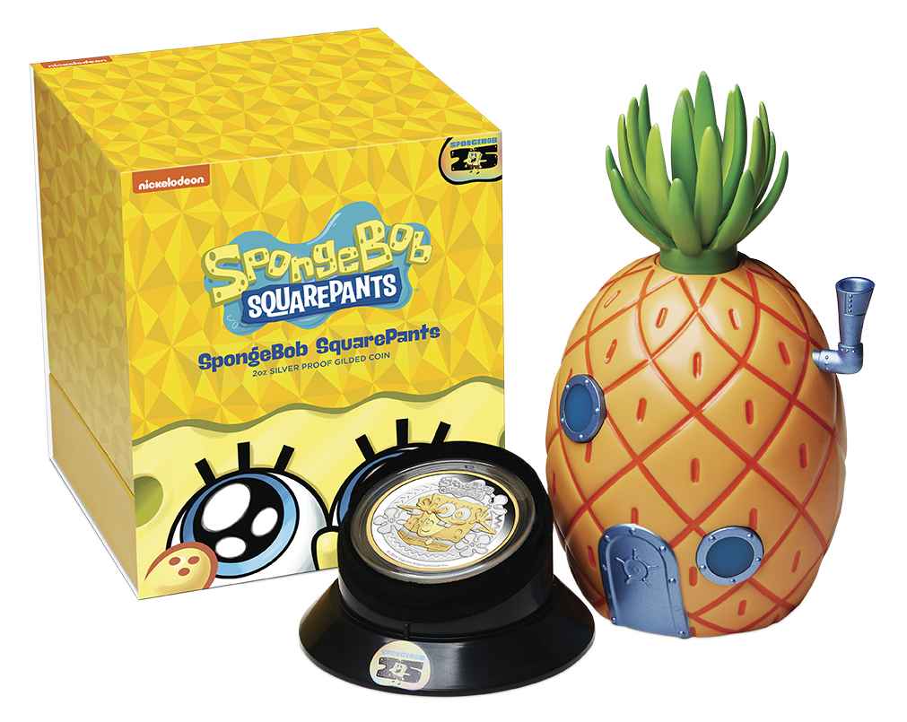 2024 Spongebob Squarepants 2oz Silver Proof Gilded Coin