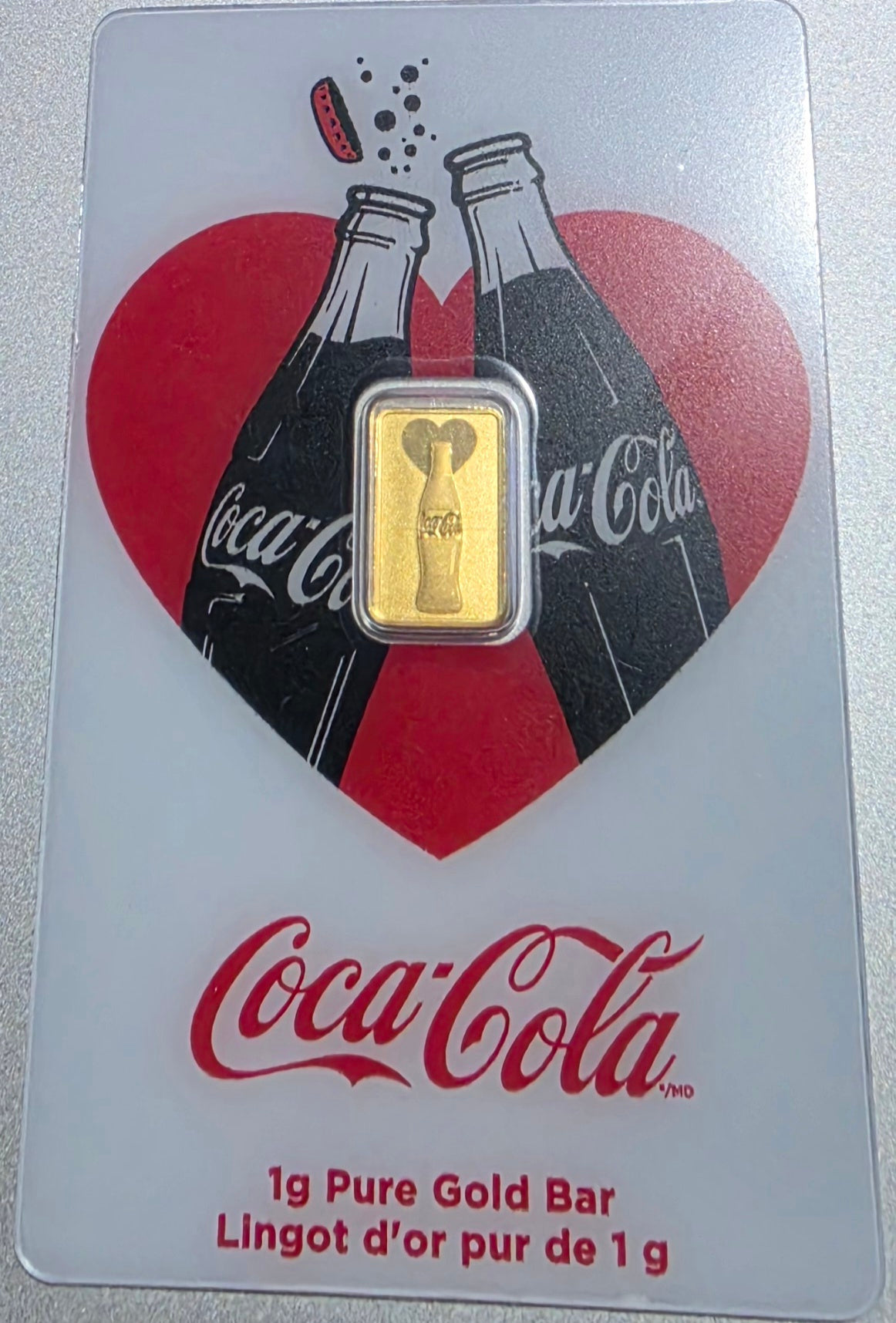 1 gram gold bar Coca-Cola