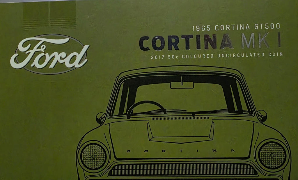 2017 Cortina coloured 50c in folder