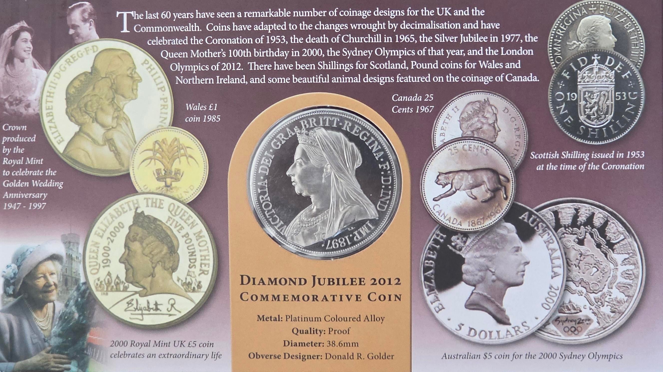1952-2012- 60 years of reign medallion