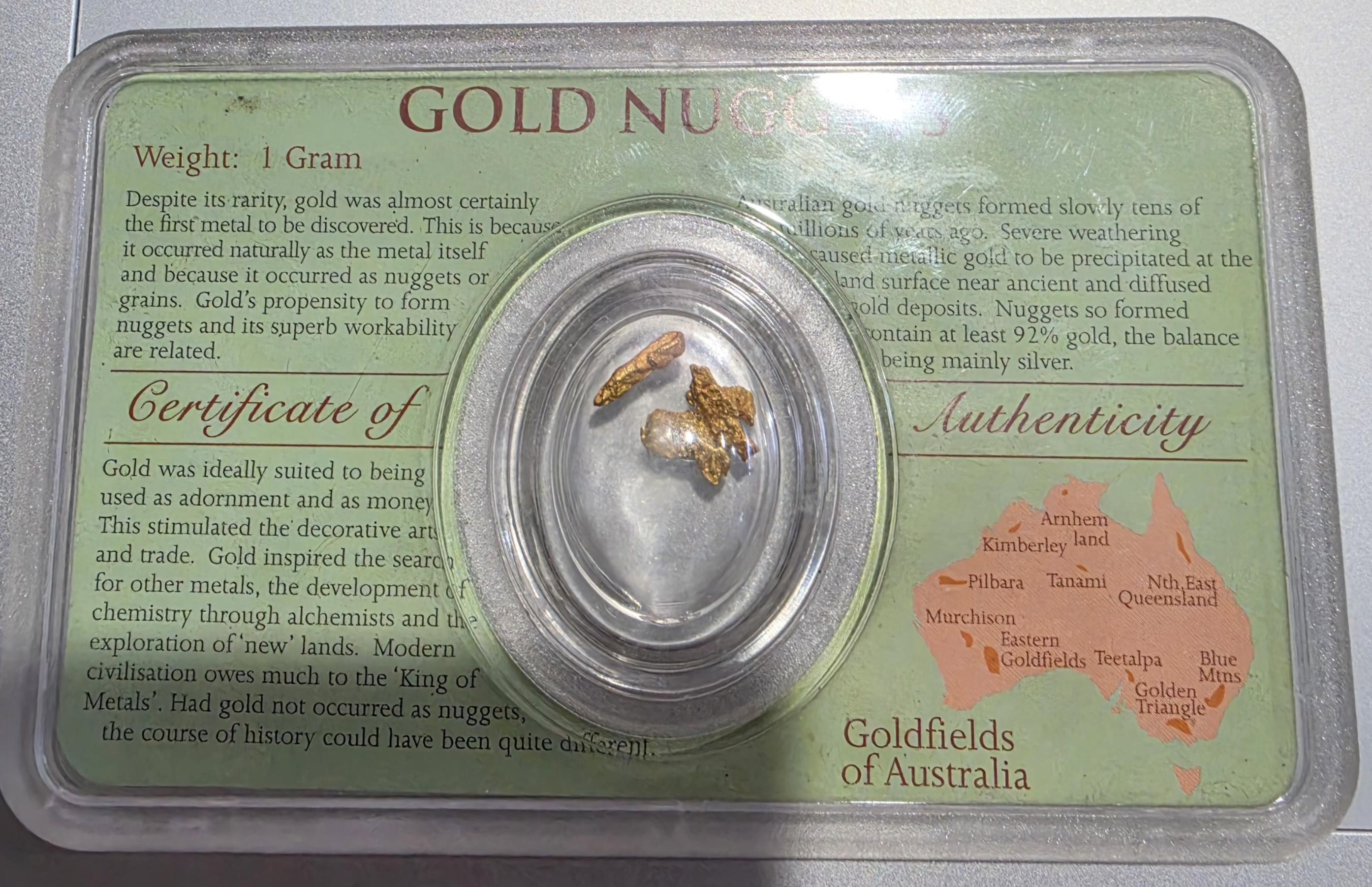 Gold nuggets 1 gram