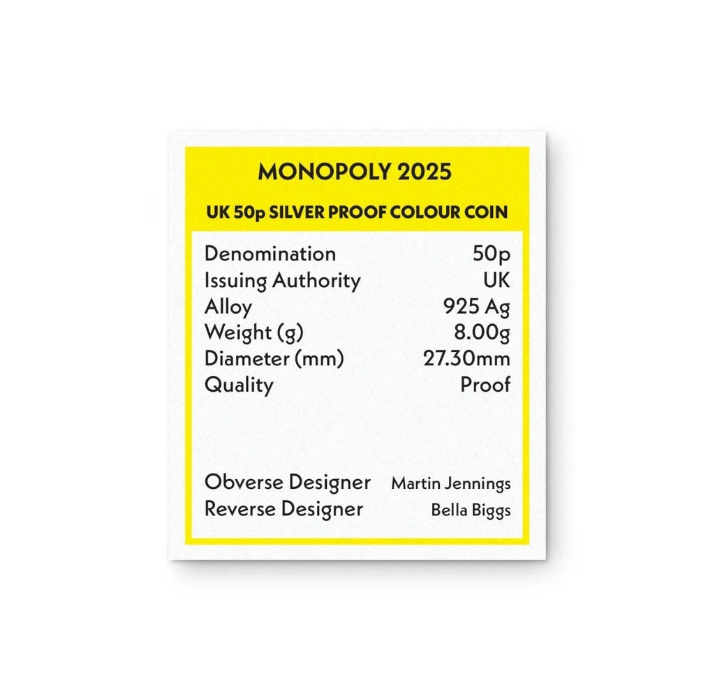 90 Years of Monopoly Silver Proof Coin Limited Edition