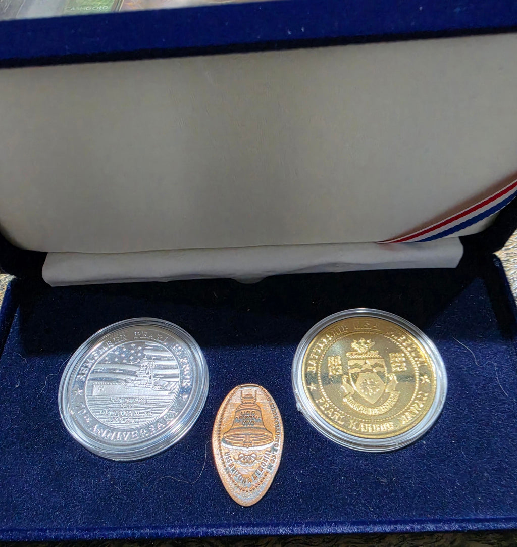 Remember Pearl Harbor 70th Anniversary coin/medallion set