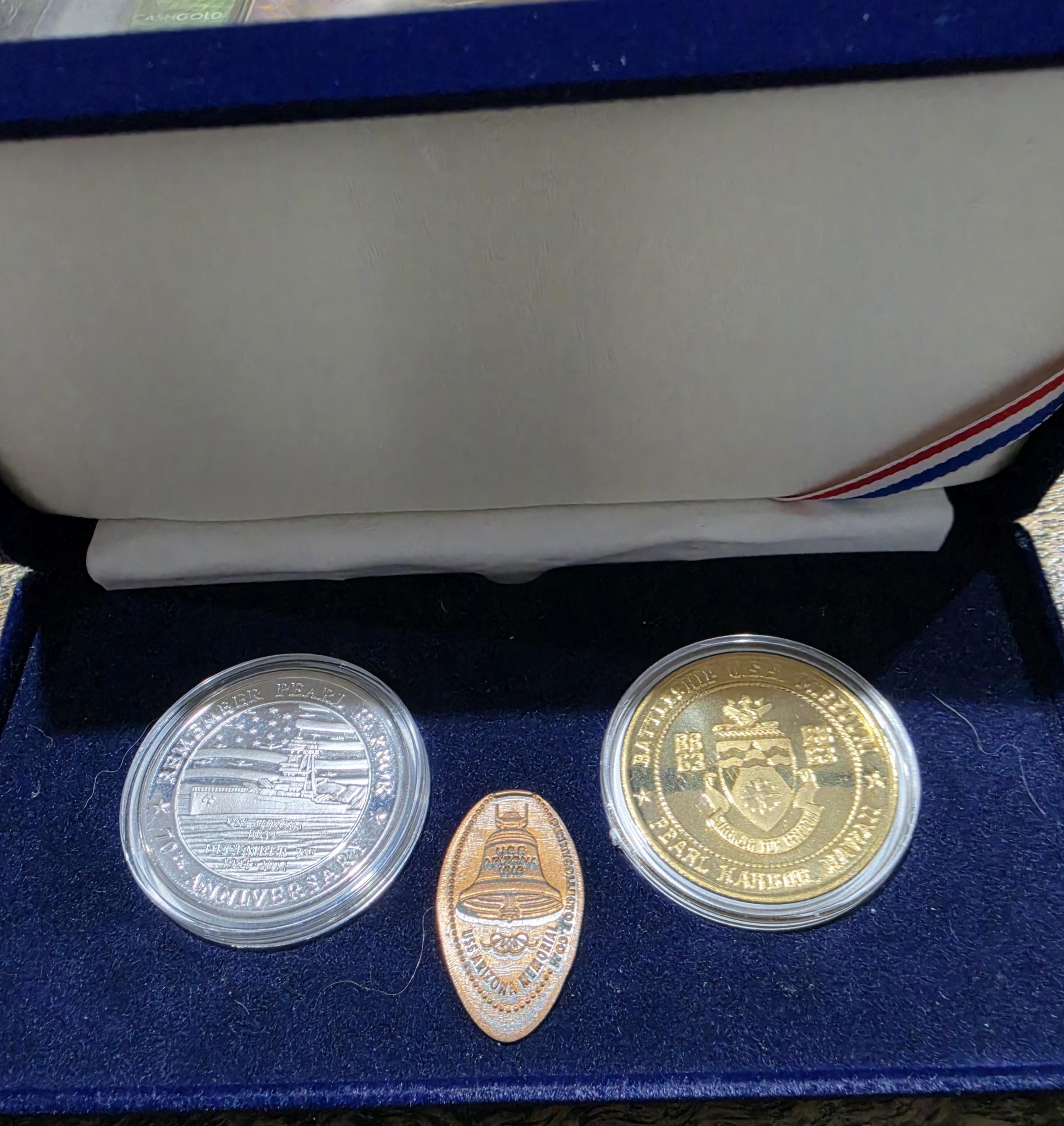 Remember Pearl Harbor 70th Anniversary coin/medallion set