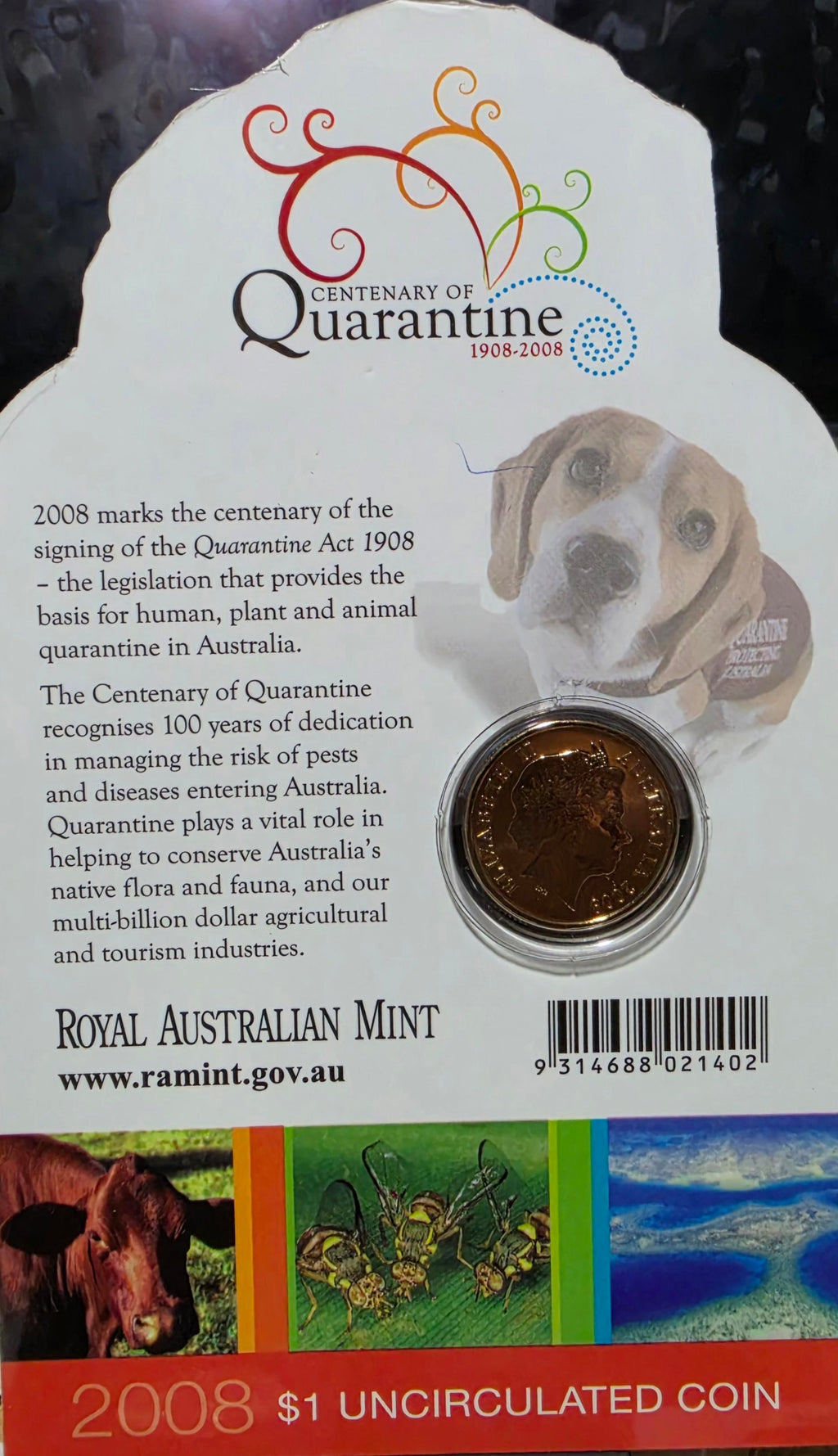 2008 centenary of quarantine $1 coin