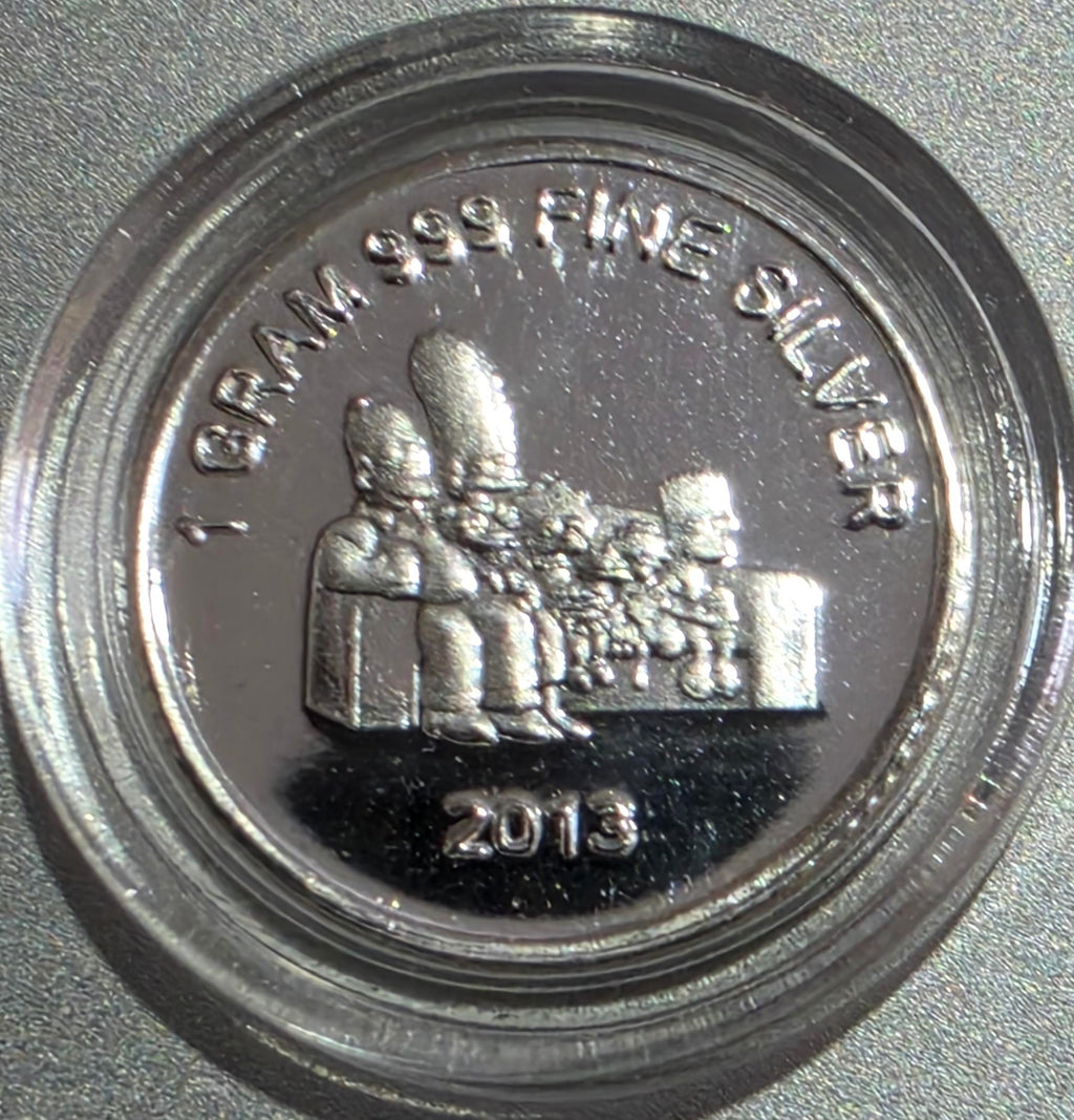 2013 Simpsons 1 gram 999 silver