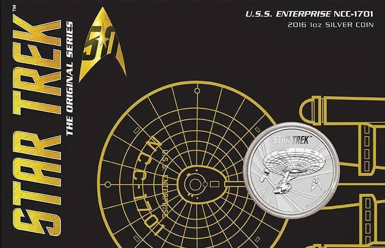 2016 U.S.S Enterprise NCC-1701 1oz .999 silver coin