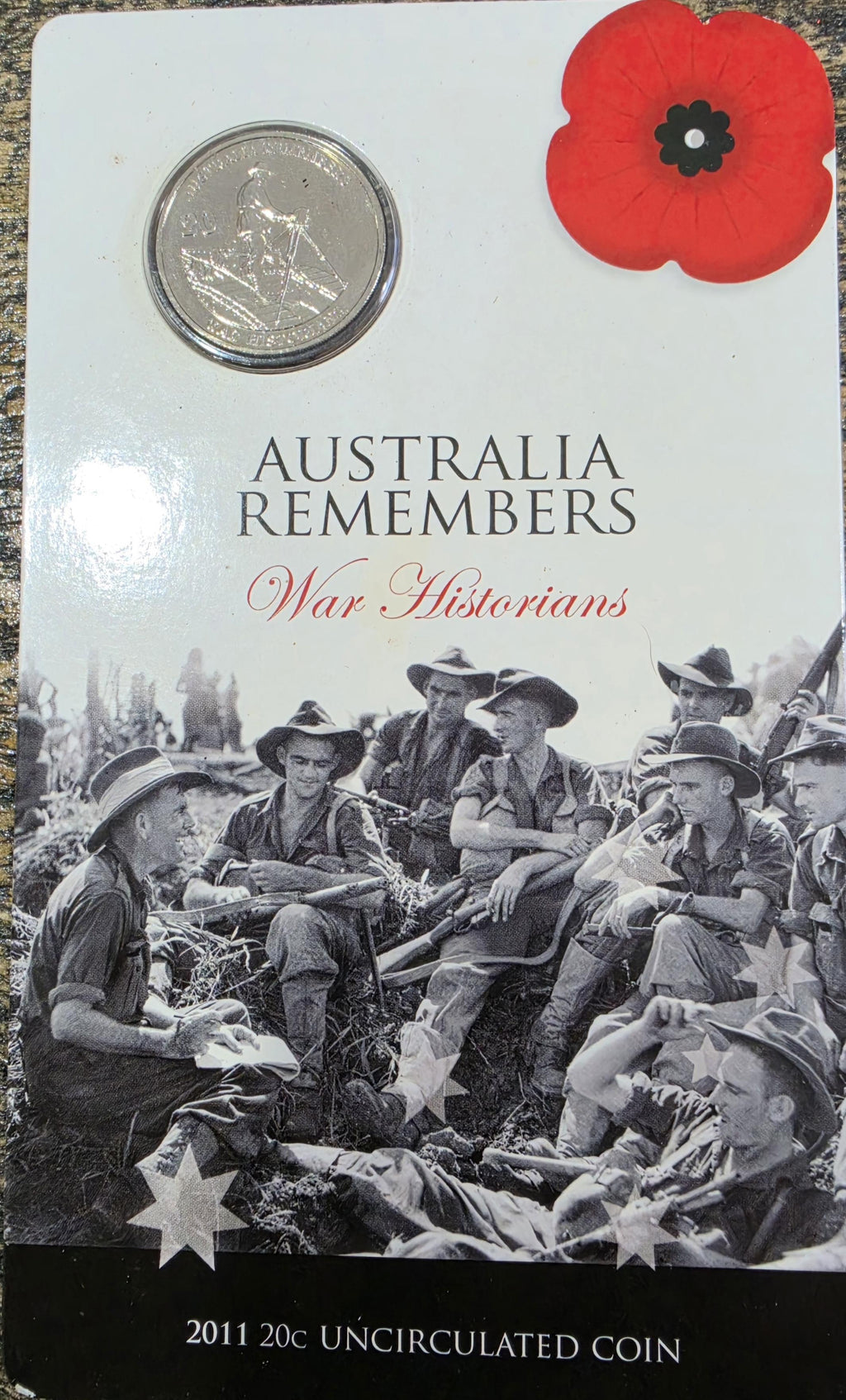 2011 war historians uncirculated 20c coin