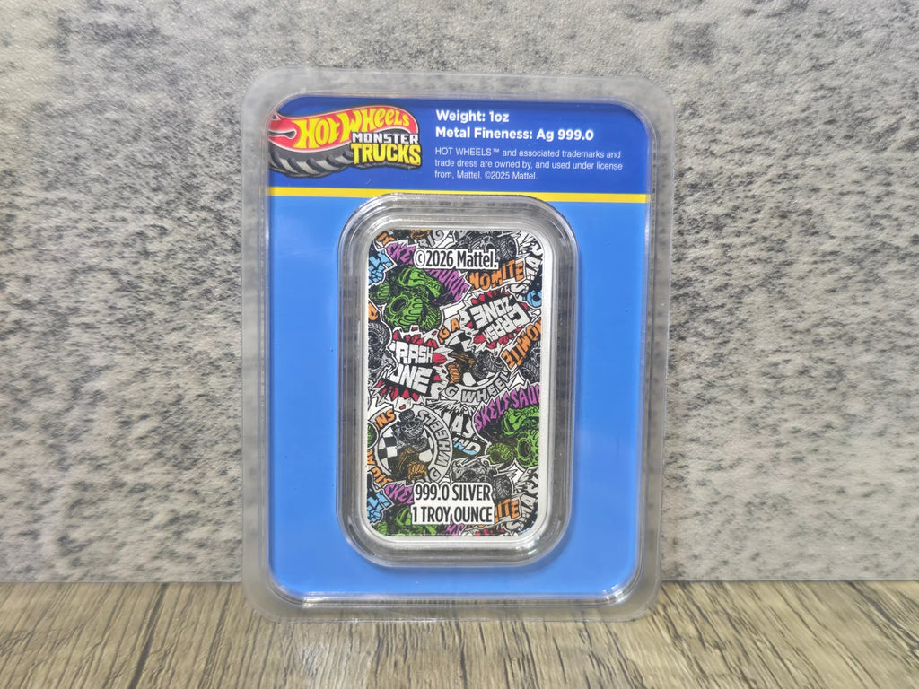 2026 Mega Wrex Hot wheels Monster Truck 1oz 999 silver